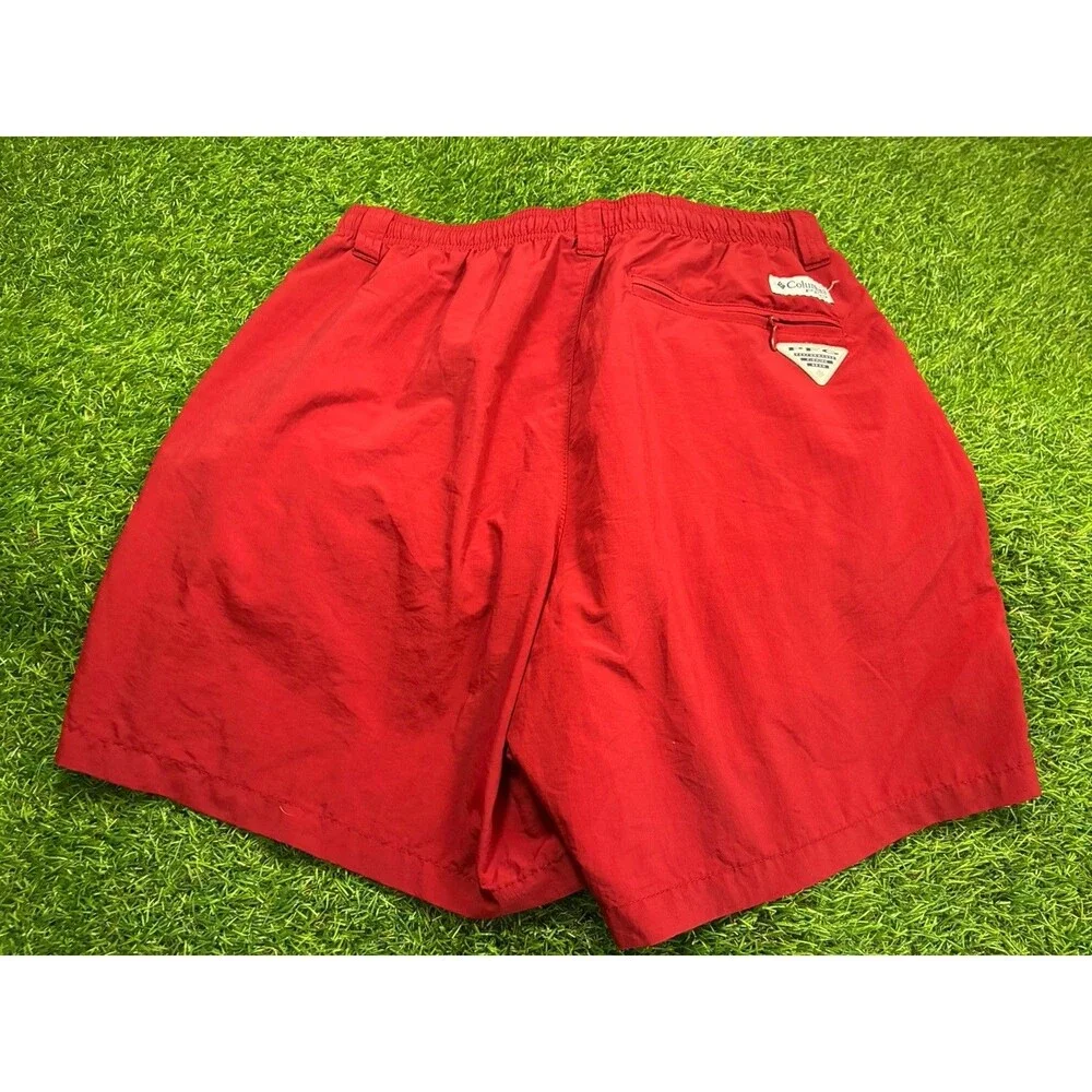Columbia PFG Omni-Shade Fishing Shorts Men’s Size S Red Quick Dry Outdoors